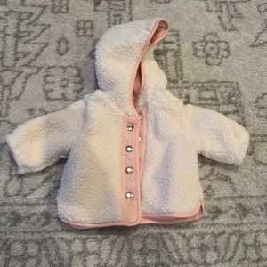 Baby Girls reversible Sherpa jacket 0-6months